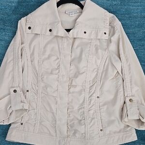 Coldwater Creek Women's Cream Utility Jacket